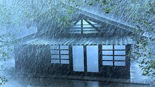 Beat Insomnia with White Rain & Creepy Thunder Sounds on the Weak Tin Roof in the Pitch Black Night