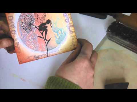 The New Round Gelli Plate by Tracey Dutton - A Lavinia Stamps Tutorial