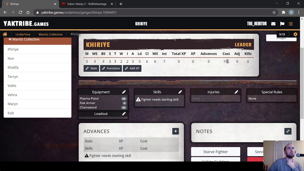 Online Necromunda 1: Create your Gang in Yaktribe.