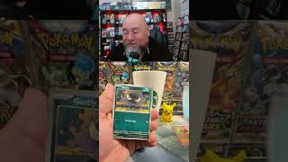 Pokemon cards and coffee.