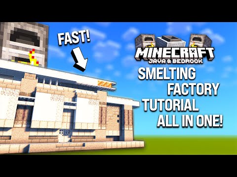 BEST Super Smelter Minecraft Tutorial - Java/Bedrock - 32,000/HR - 1440p HD