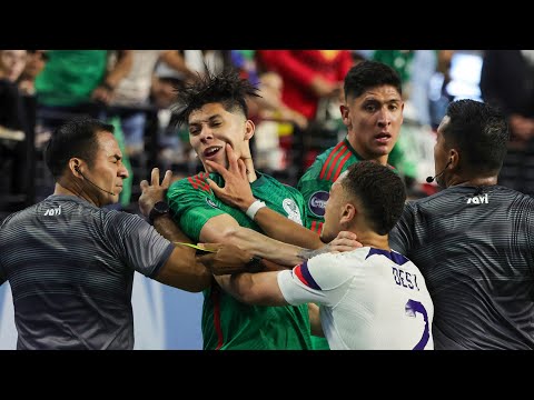 USA vs Mexico Rivalry || Fights, Goals, Red Cards