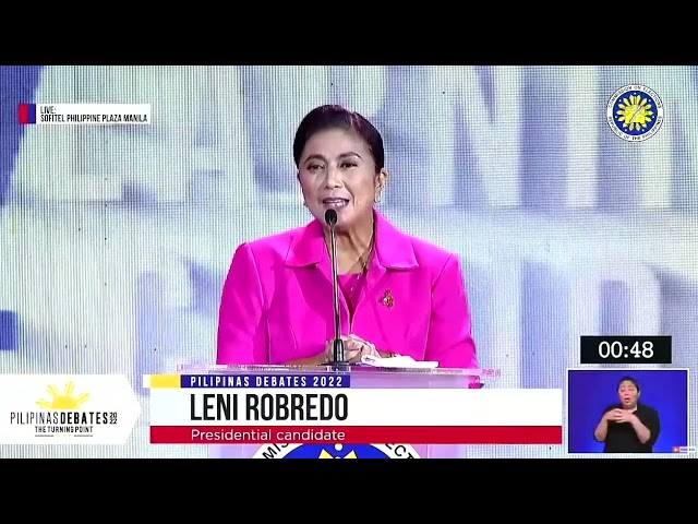 At Comelec debate, Robredo projects how an ‘ilaw ng tahanan’ can reform PH politics