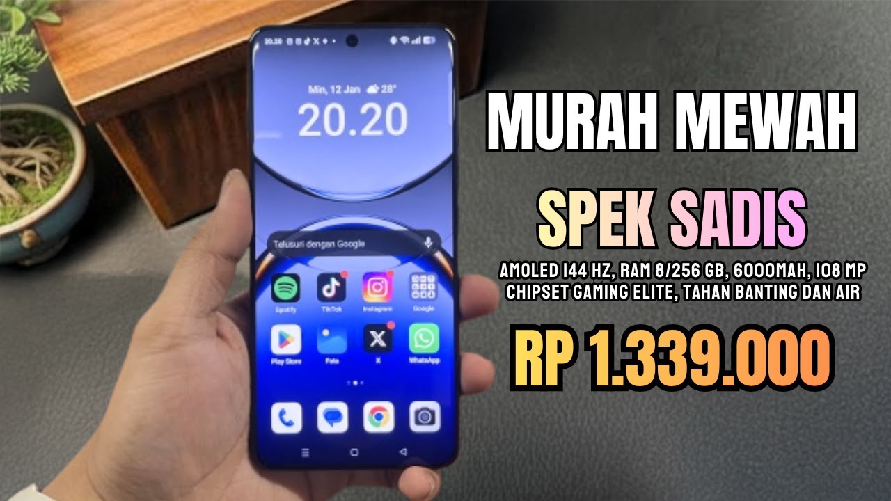 GAK BISA DILAWAN‼️RAM 8/256 GB, 6000MAH - HP 1 JUTAAN RAM BESAR TERBAIK 2025
