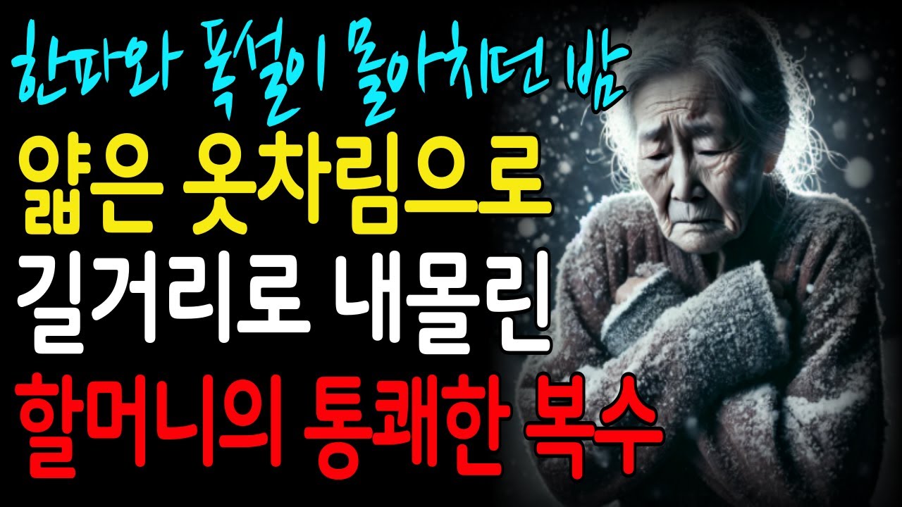 한파와 폭설이 몰아치던 밤 얇은 옷차림으로 자식에게 쫓겨난 할머니의 통쾌한 복수