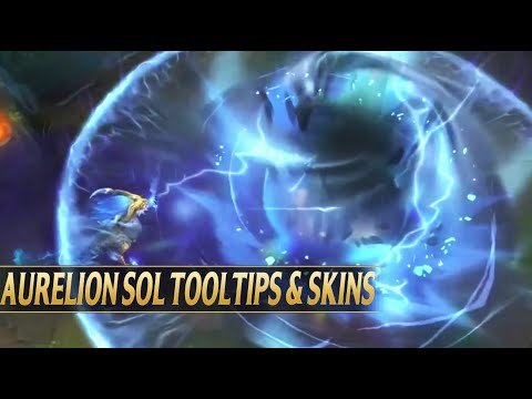 AURELION SOL REWORK SKINS, NEW GAMEPLAY & ABILITIES TOOLTIPS - League of Legends