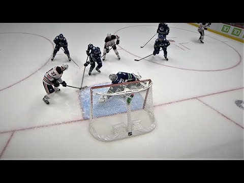 Warren Foegele Bangs Home The Loose Change For The 1-0 Oilers Lead