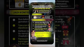 Tawuran Warga Jadi Konten Live TikTok, Areal Pekuburan Beroangin Makassar