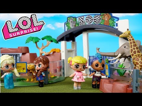 Barbie Doll School Field Trip with LOL Frozen Family & Baby Goldie