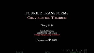 Convolution Theorem in Fourier Transform | Mod5-10