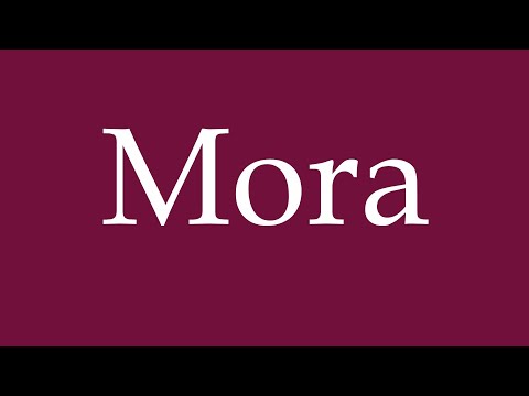 How to Pronounce ''Mora'' Correctly in German