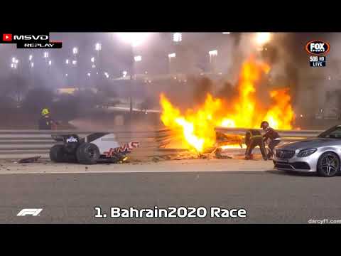 Terrible Incident, 28 seconds in fiery hell. Romain Grosjean Grand Prix Bahrain 2020