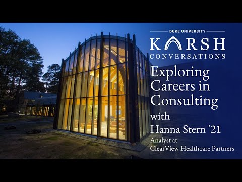 Exploring Careers in Consulting with Hanna Stern '21, Clearview ...