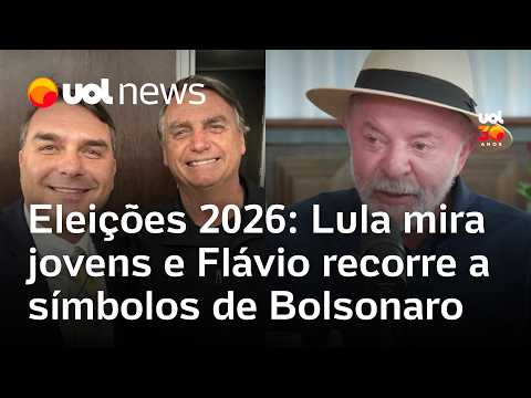Eleições 2026: Lula mira jovens, e destacará Janja; Flávio recorre a símbolos de Bolsonaro