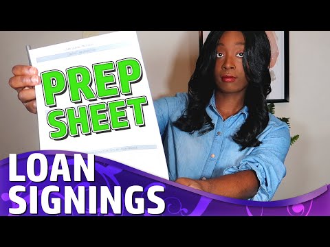 Loan Signing Prep Sheets