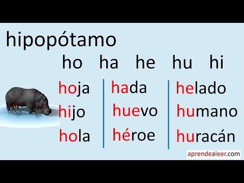 Silabas ha he hi ho hu para niños