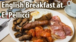 English Breakfast at E. Pellicci in London - YouTube