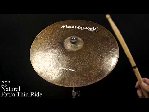 Masterwork Natural Series 6pcs 14" Hi-Hat - 16" - 18” Crash - 20" Ride - 18 China - 8" Splash Cymbal Set image 7