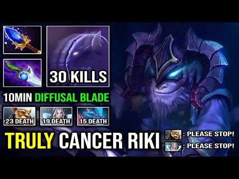 Don't Leave Your Base If You Don't Want to Get Destroyed | CANCER 30Kills Riki 10Min Diffusal DotA 2
