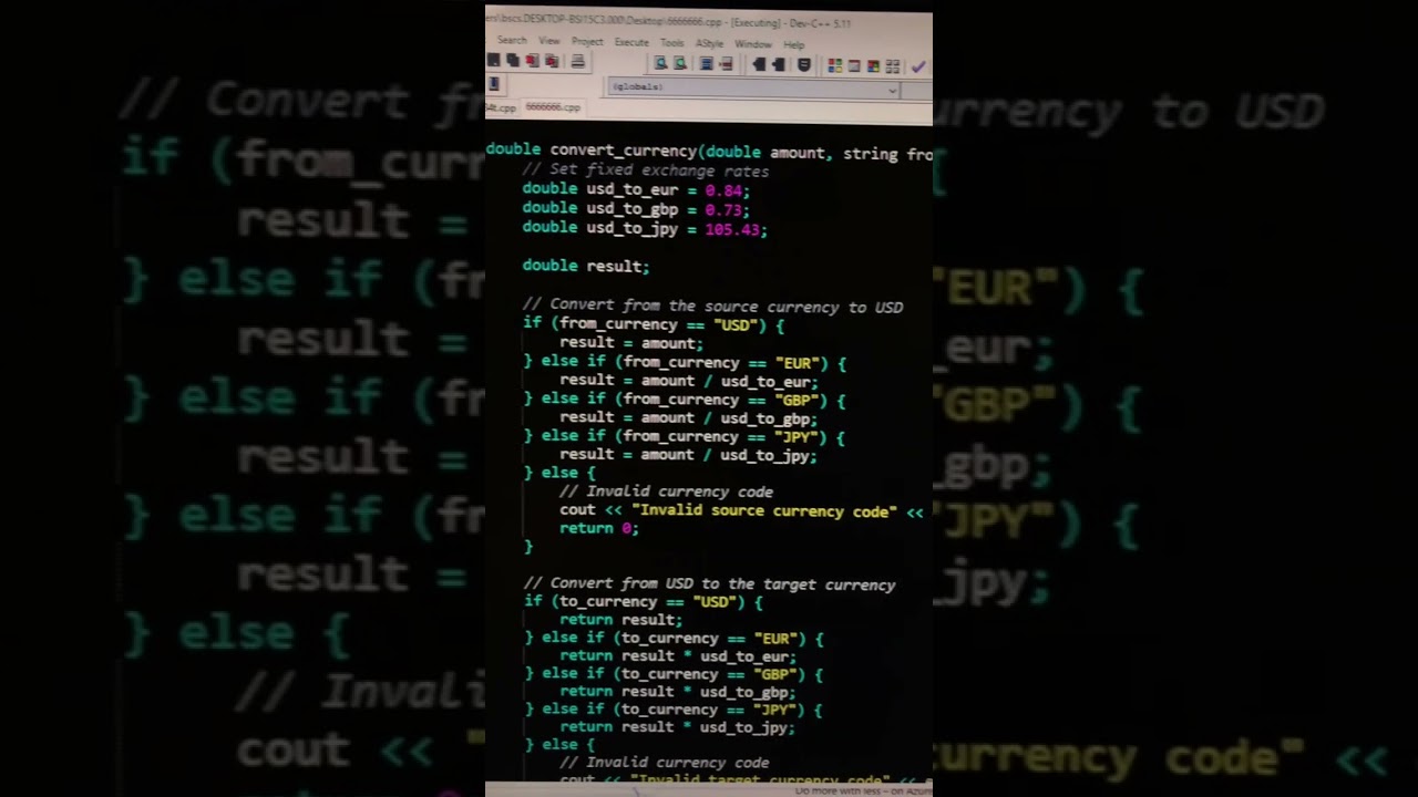 currency converter c++ #coders #codinglife #codingninja #codemasters #codelife #coding #code #coder