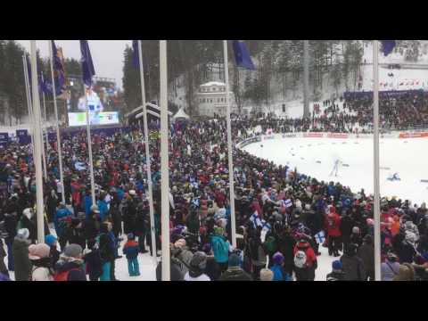 Yhdistetyn joukkuekilpailu maaliintulo MM2017 Lahti