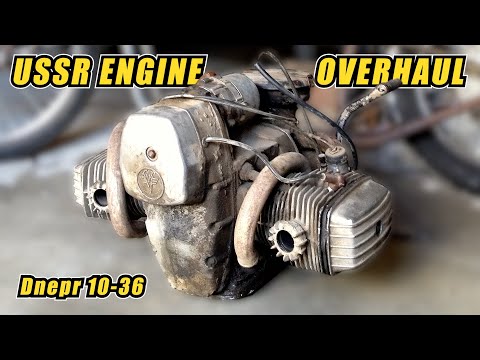 Old Soviet Opposed/Boxer Engine Rebuild And First Start. KMZ Dnepr 10-36.