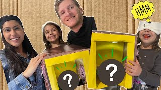 ADIVINHANDO COMENDO O QUE TEM DENTRO DA CAIXA