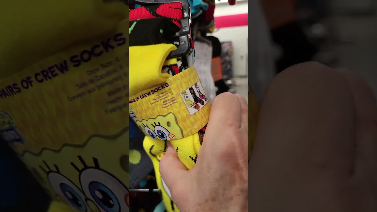 SPONGEBOB SQUAREPANTS SOCKS WITH MR KRABS AND PLANKTON $3.99 SHOPPING AT