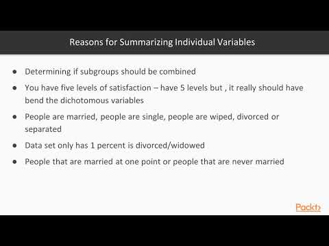 Basic Statistic Data Mining for Data Science Reason for Summariz Individual Variable|packtpub com