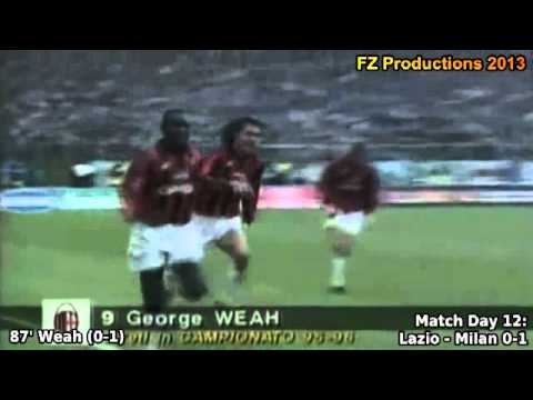 Serie A 1995-1996, day 12: Lazio - Milan 0-1 (Weah goal)