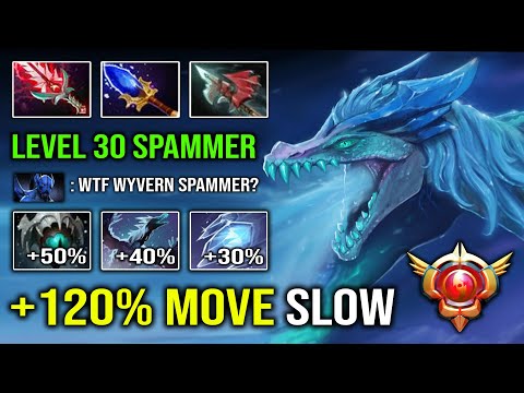 NEW Level 30 Winter Wyvern Spammer +120% Movement Slow Attack with Skadi 42K Damage Dota 2