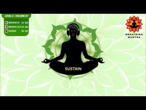 Guided Breathing Mantra (12-24-36) Pranayama Yoga  Breathing Exercise Level 3 Vol 87