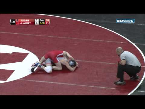 Illinois Fighting Illini at Nebraska Cornhuskers Wrestling: 125 Pounds  - Edelen vs. Lambert