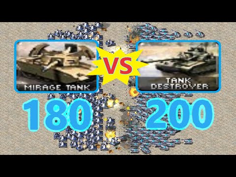 Mirage Tank vs Tank Destroyer - Same Cost - Red Alert 2