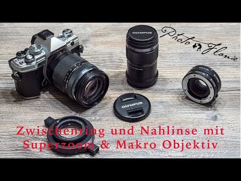 Nahlinse und Zwischenring an Superzoom und Makroobjektiv