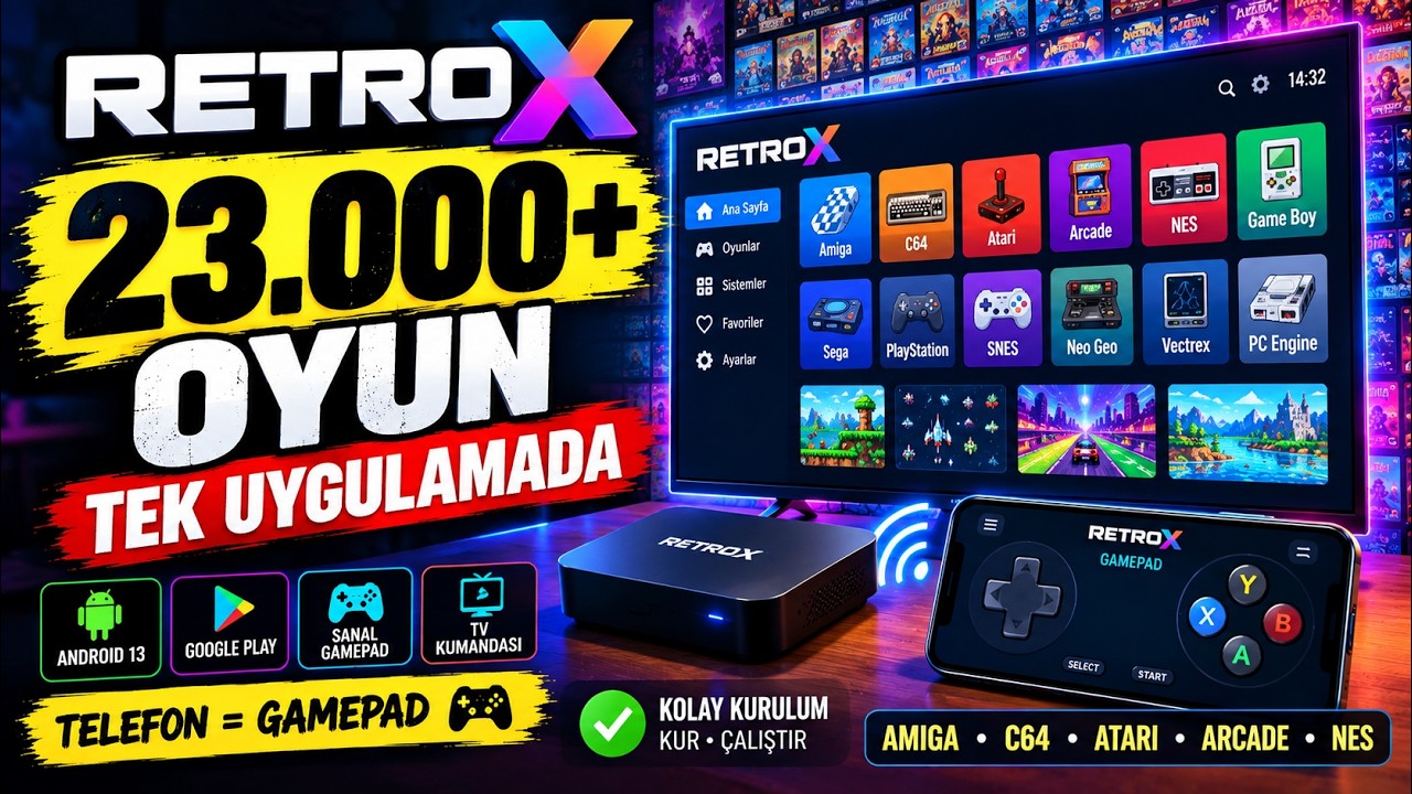 2 Bin Liralık Android TV Box, 10 Binlerce Liralık Konsola Dönüştü! RetroX Fark Yaratıyor 🕹️