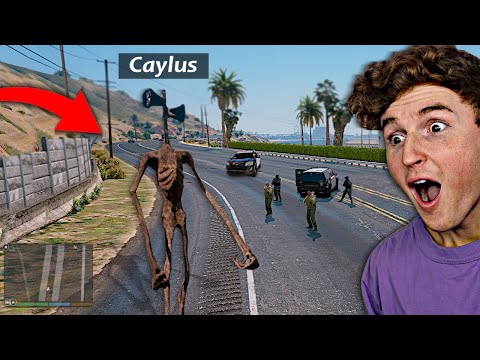 Playing As SIREN HEAD In GTA 5.. (RAMPAGE)