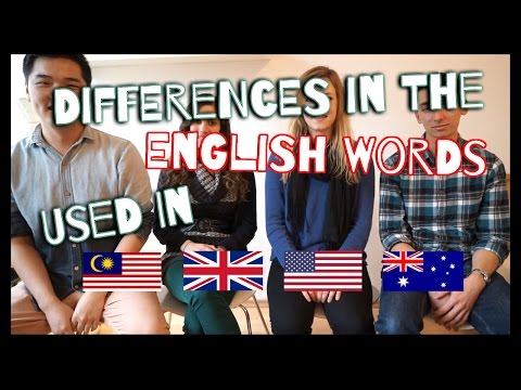 言語】英単語の違い（英・米・AU・MY ([Language] Differences in English Words (UK, US, AU, MY))