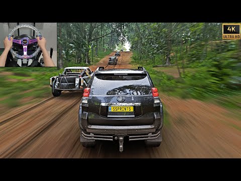 550HP Toyota Land Cruiser VS Unlimited Offroad Cars | Forza Horizon 5 Steering Wheel