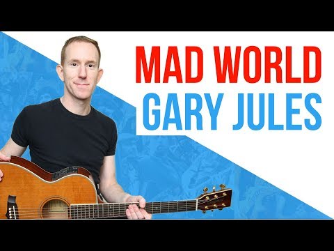 Mad World ★ Gary Jules ★ Guitar Lesson - Easy Acoustic Chords Tutorial [with pdf]