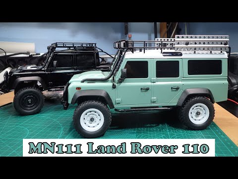 MN 111 Land Rover Defender 110 1/18: Steering and shock upgrade