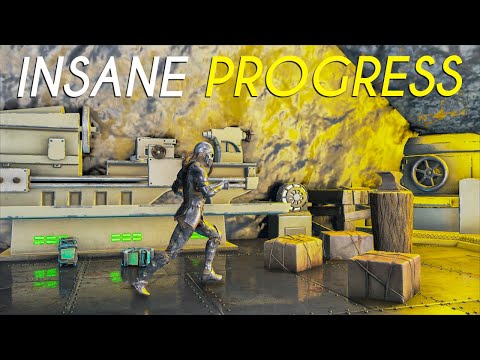 INSANE Base Progress On My Hidden Base Location! - ARK PvP