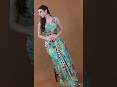 Amoha C342 Chinon Wholesale Readymade Indo Western Lehenga With Shrug – product video thumbnail