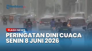 Waspada! Cuaca Ekstrem Senin 8 Juni 2026, 17 Wilayah Terancam Hujan Lebat & Angin Kencang