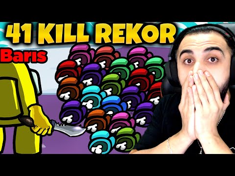 KILL REKORU!! 41 KILL ALDIK!!😲😲 AMONG US DOKTOR MODU!!  | Barış Can