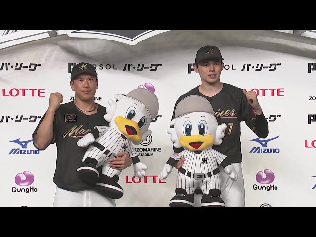 マリーンズ・佐々木朗希投手・角中勝也選手ヒーローインタビュー 8月1日 千葉ロッテマリーンズ 対 埼玉西武ライオンズ
