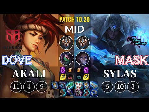 SB Dove Akali vs RNW Mask Sylas Mid - KR Patch 10.20