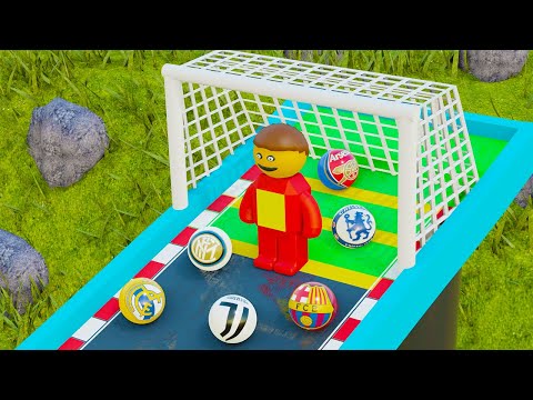 Football Clubs Marble Race Beat the Keeper - 24 Best Football Teams
