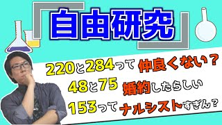 面白い数字集～完全数・友愛数・婚約数・ナルシスト数～