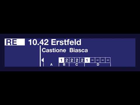 annuncio FFS / SBB Ansage - Einfahrt des RE nach Erstfeld - 4 Wagen sind geschlossen